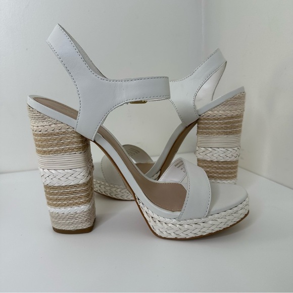 Aldo huglag white sandals heels size 8.5 - Picture 7 of 16